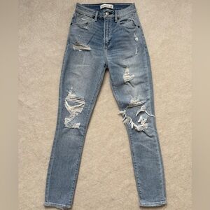 Abercrombie & Fitch High rise super skinny ankle Jeans size 23 curve love